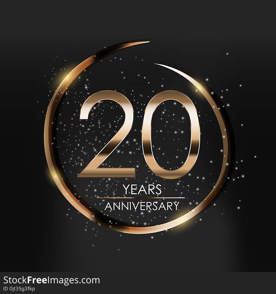 Template Logo 20 Years Anniversary Vector Illustration