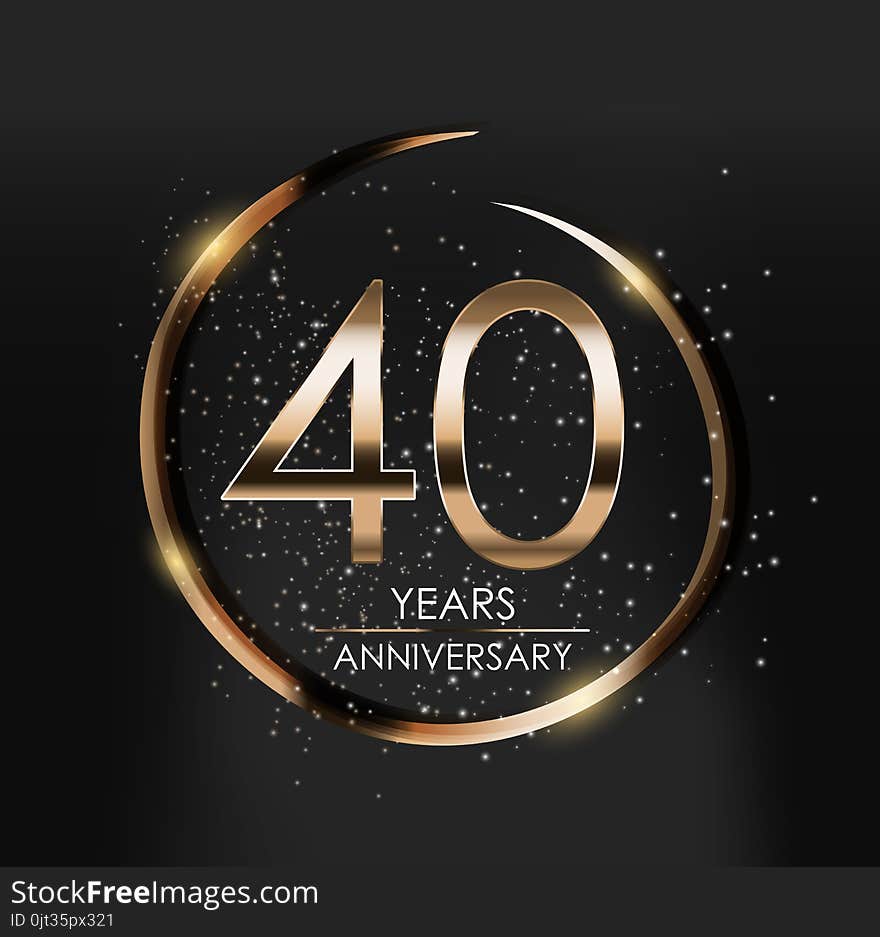 Template Logo 40 Years Anniversary Vector Illustration EPS10