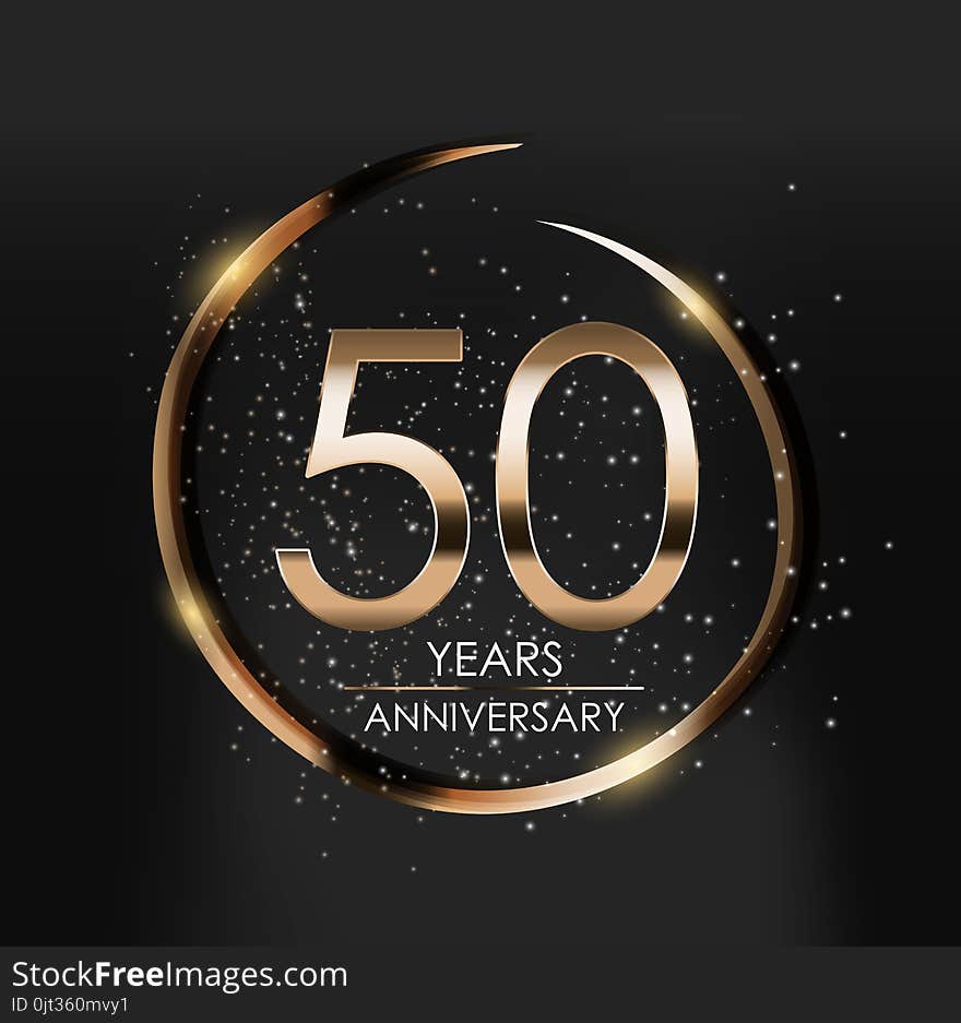 Template Logo 50 Years Anniversary Vector Illustration EPS10