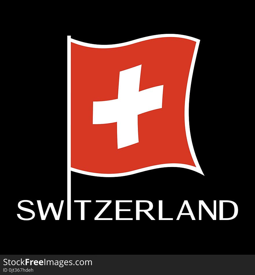 Switzerland National Flag. Vector Illustration