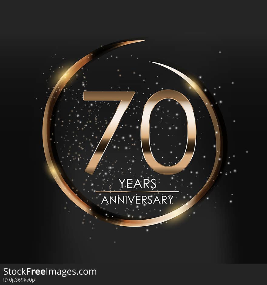 Template Logo 70 Years Anniversary Vector Illustration EPS10