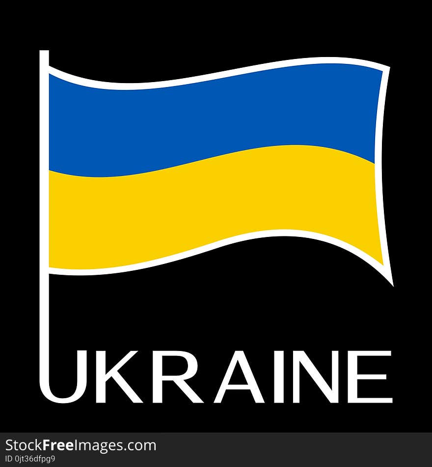 Ukraine national flag. Vector illustration