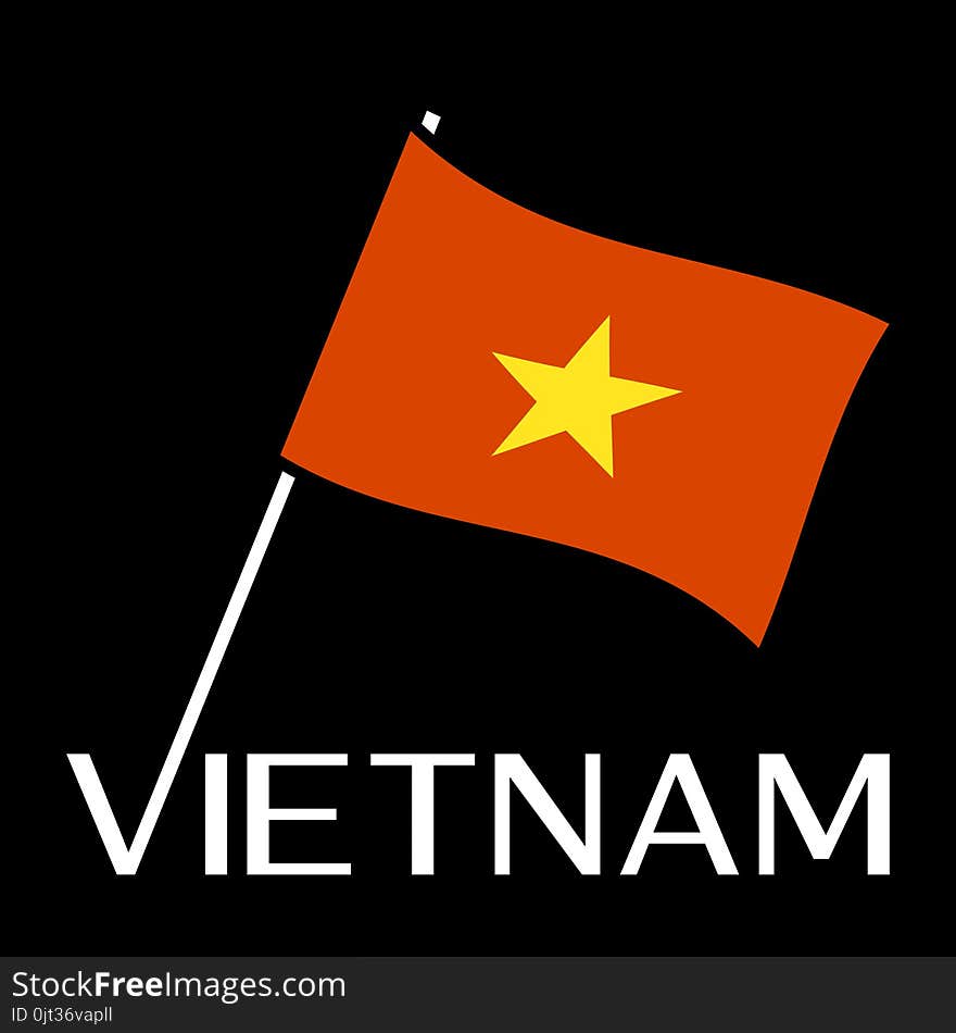 Vietnam national flag. Vector illustration