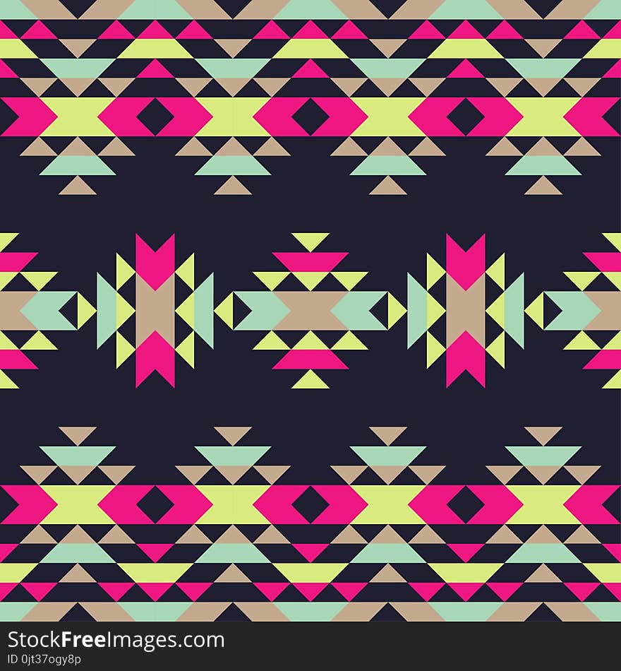 Ethnic Boho Seamless Pattern. Tribal Pattern. Folk Motif.