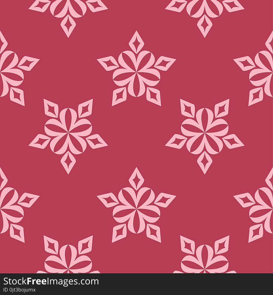 Red floral seamless pattern