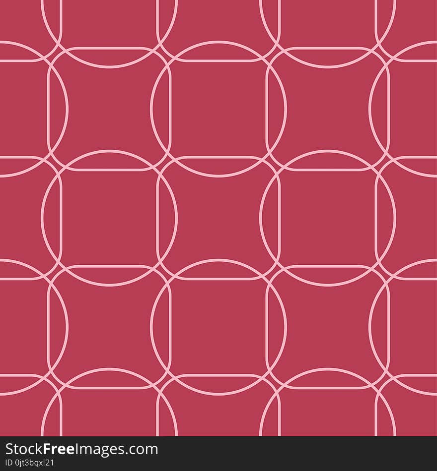 Red And Pale Pink Geometric Seamless Pattern