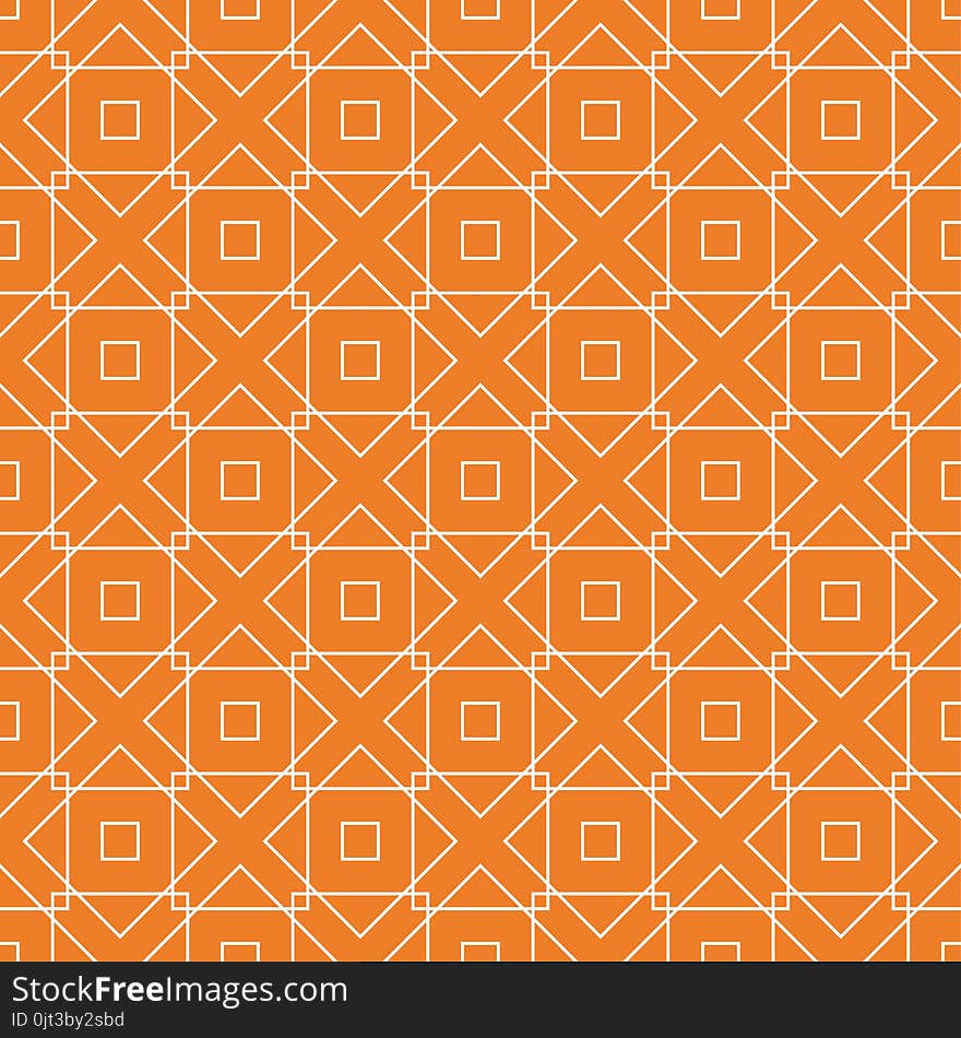 Orange geometric design. Seamless pattern for web, textile and wallpapers