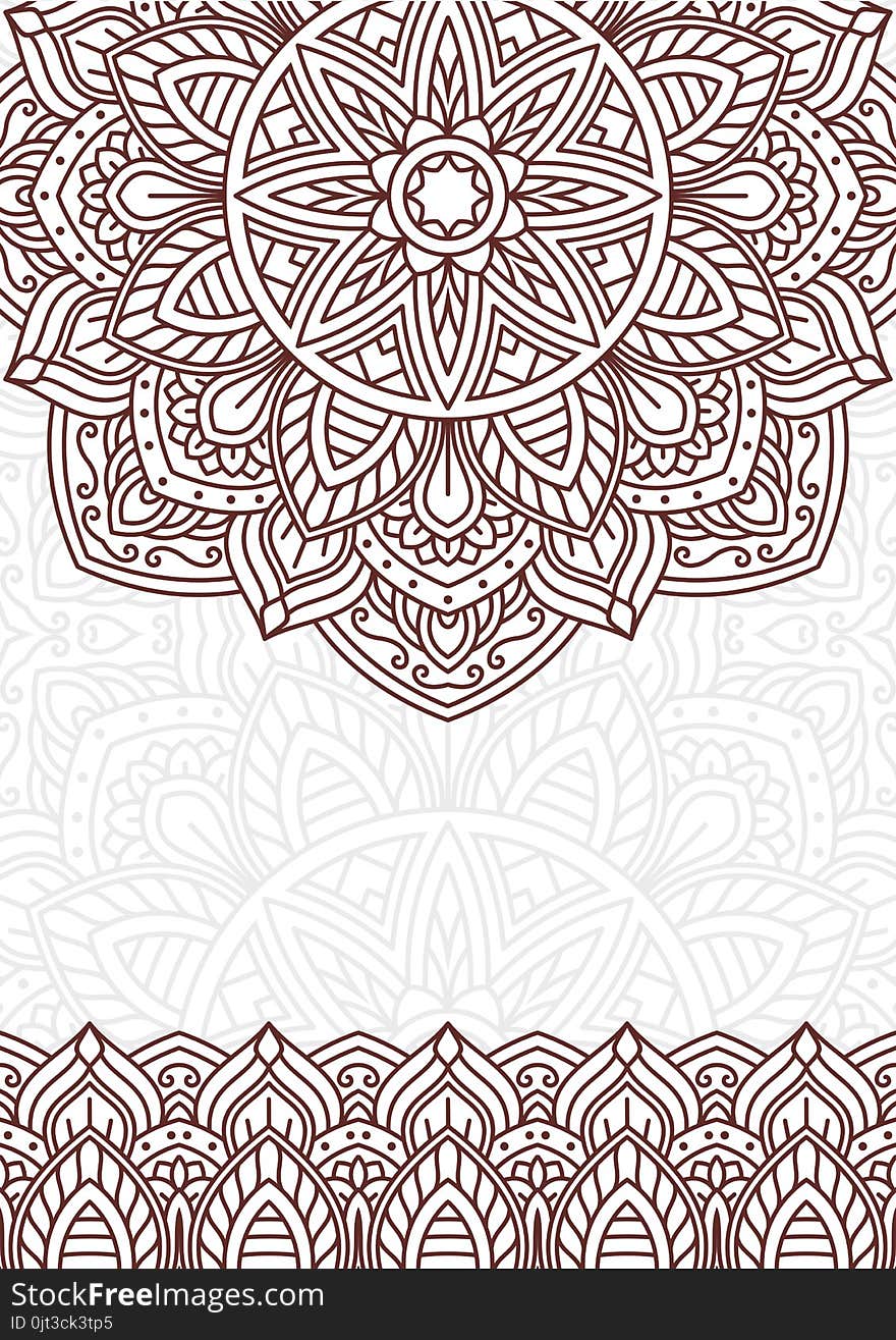 Invitation card with mandala.