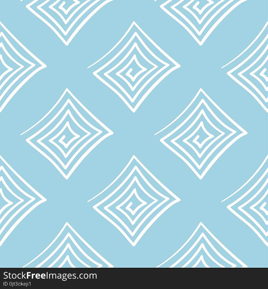 Navy Blue Geometric Ornament. Seamless Pattern