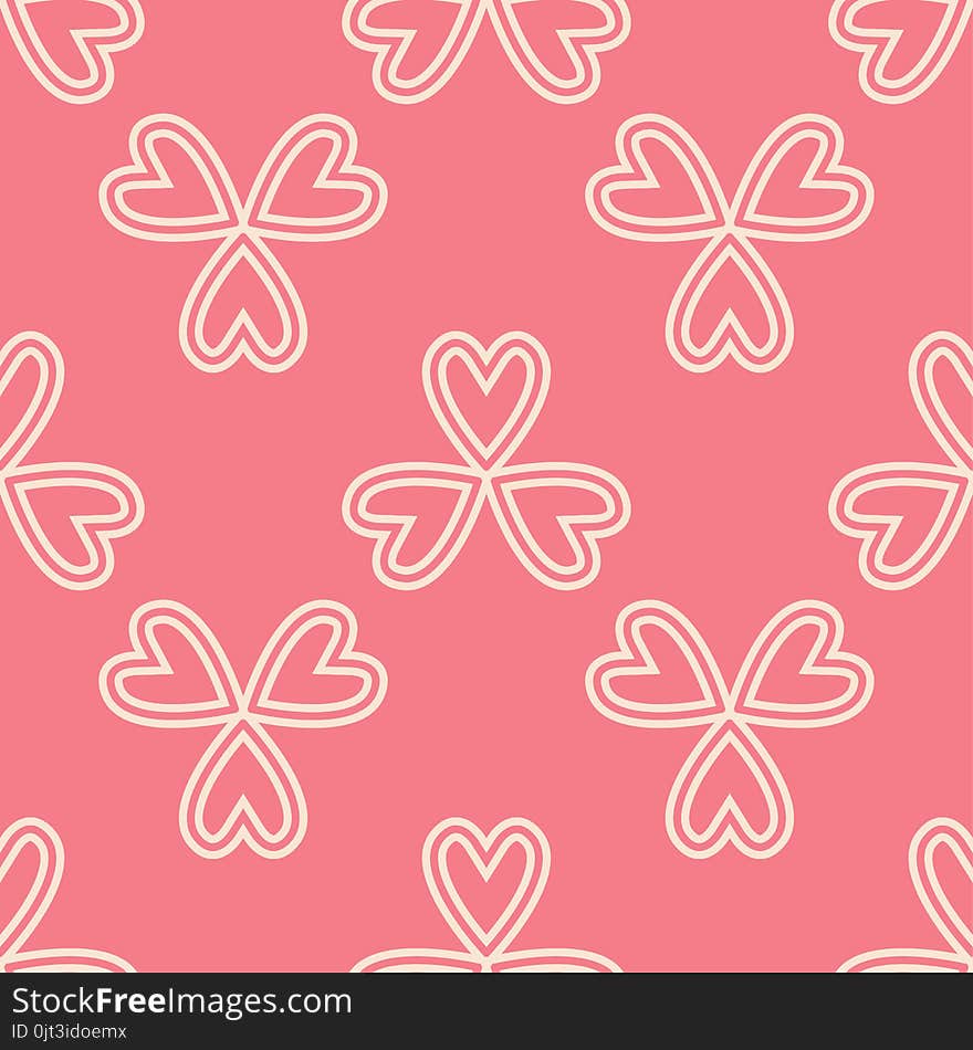 Floral pink seamless pattern. Background with fower elements for wallpapers.