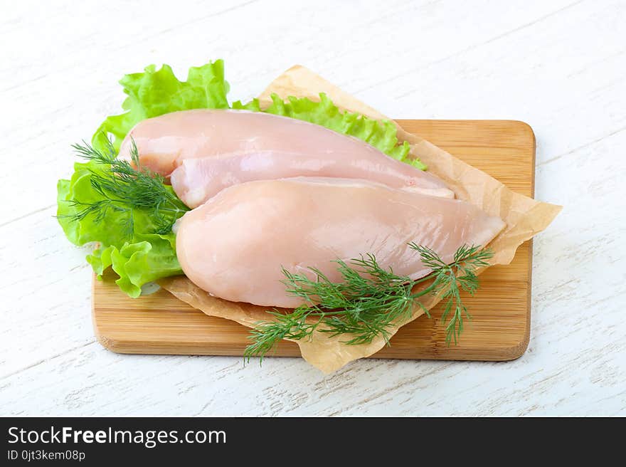 Raw chicken breast