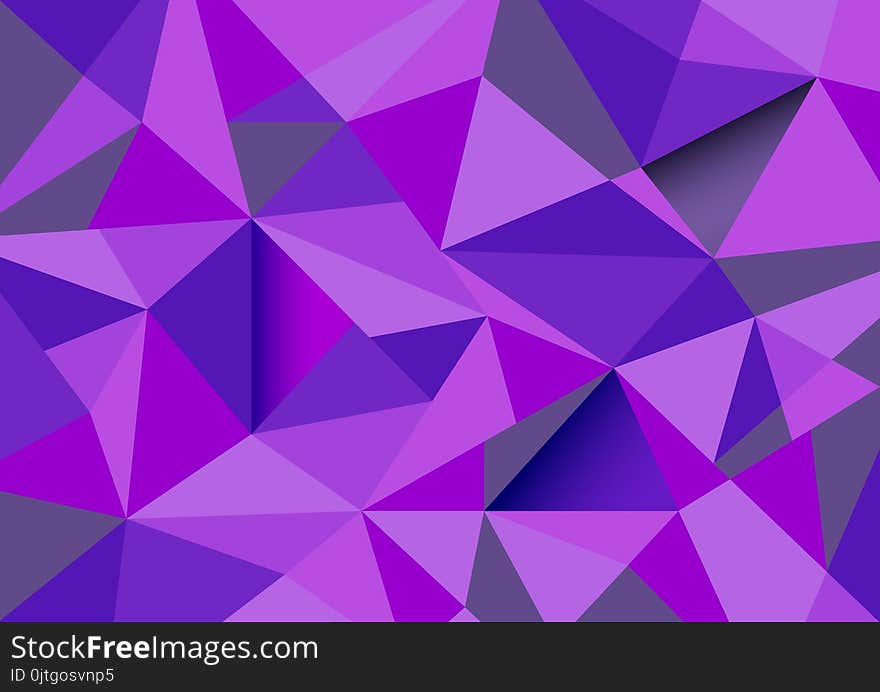 Colorful abstract polygon background, ultra violet tone, vector design