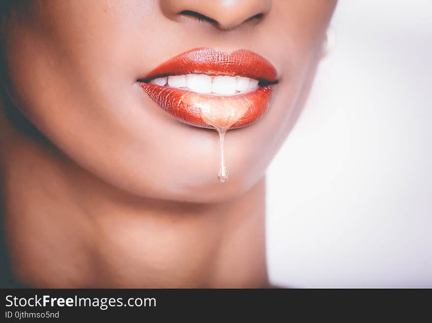 Woman With Red Lipstick