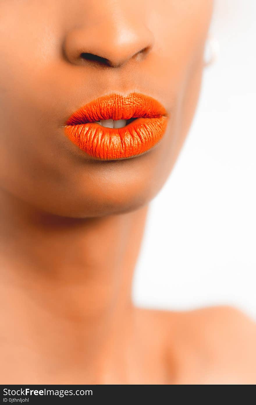 Women&#x27;s Orange Lipstick