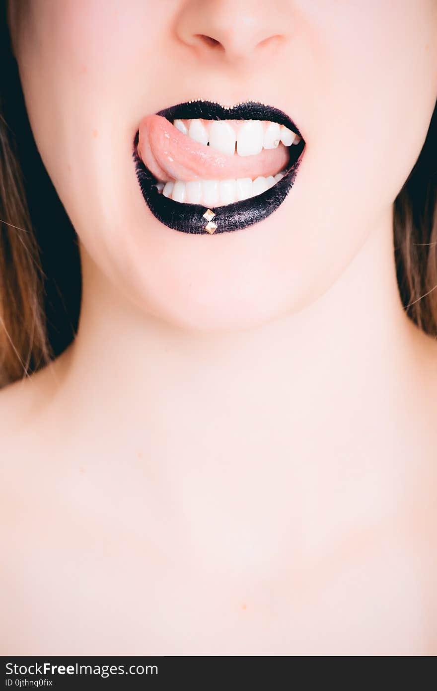 Woman With Black Lipstick