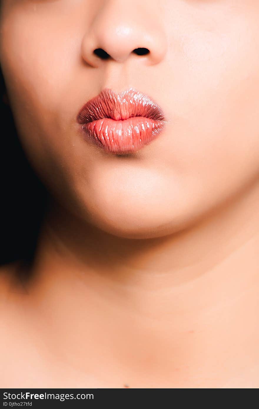 Woman&#x27;s Red Lips