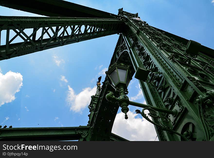 Low Angle Photo Of Metal Bridge