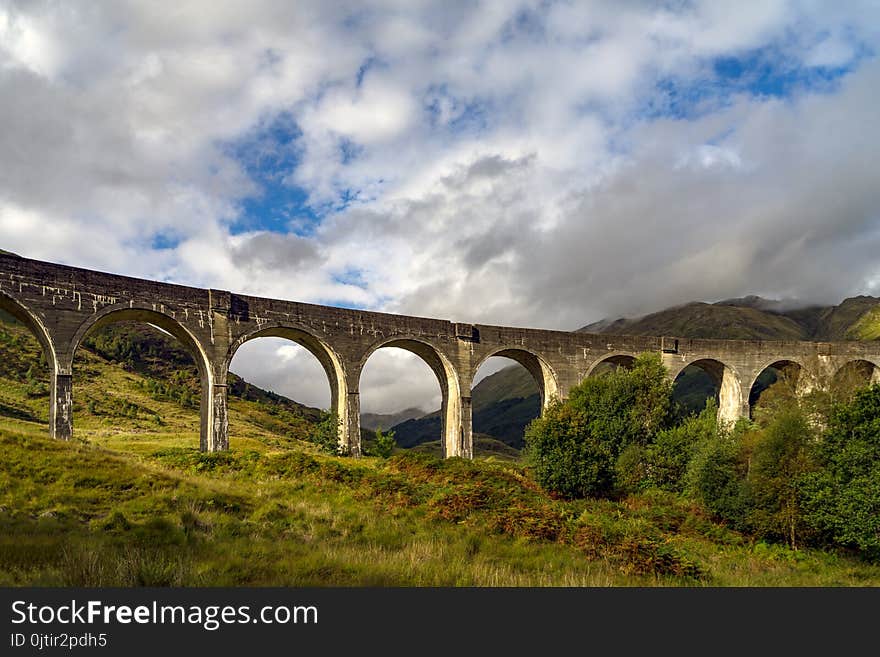 Glenfinnan Viaduct in Scottish Highlands