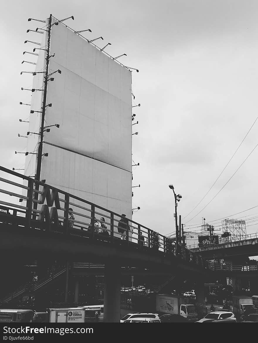 Black And White, Sky, Building, Structure