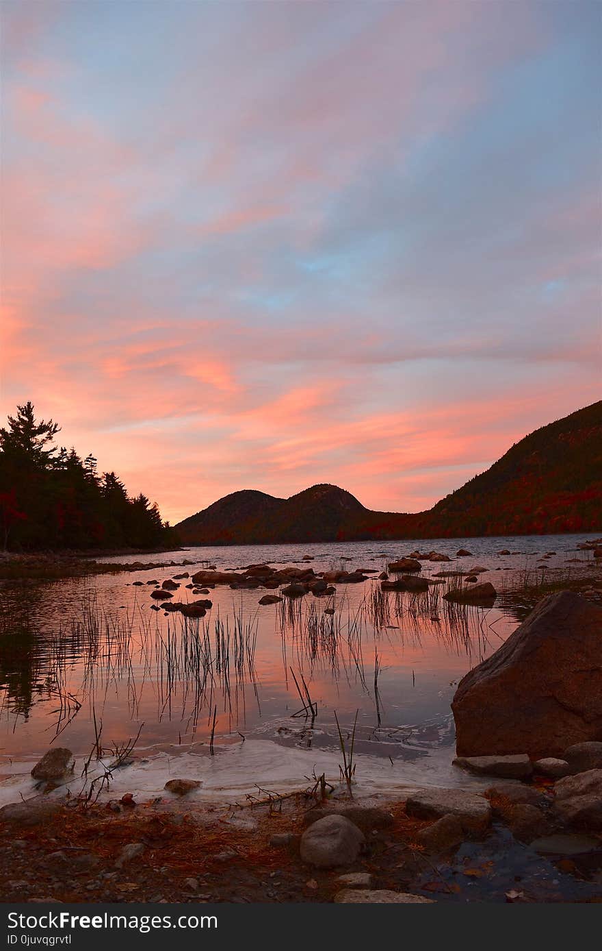 Reflection, Sky, Nature, Loch