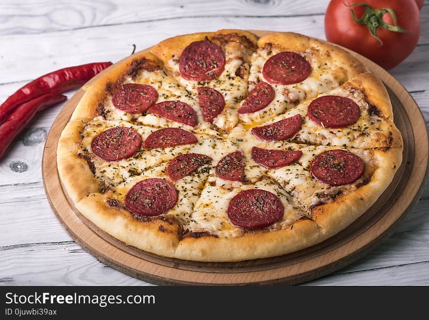 Pizza, Cuisine, Dish, Pepperoni