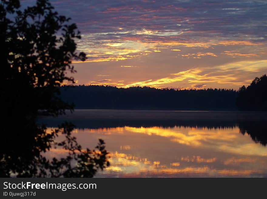 Reflection, Nature, Sky, Dawn