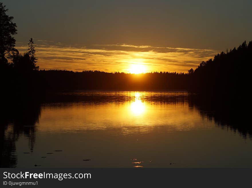 Reflection, Sky, Sunset, Sunrise