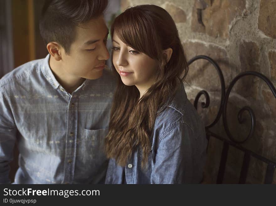 Girl, Interaction, Long Hair