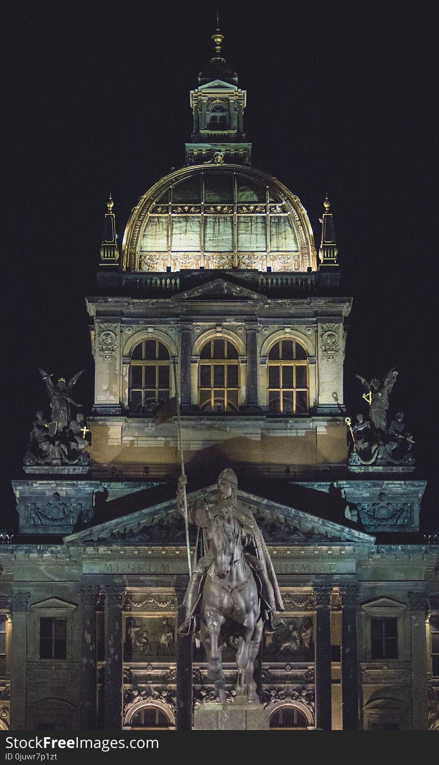 Landmark, Metropolis, Dome, Night