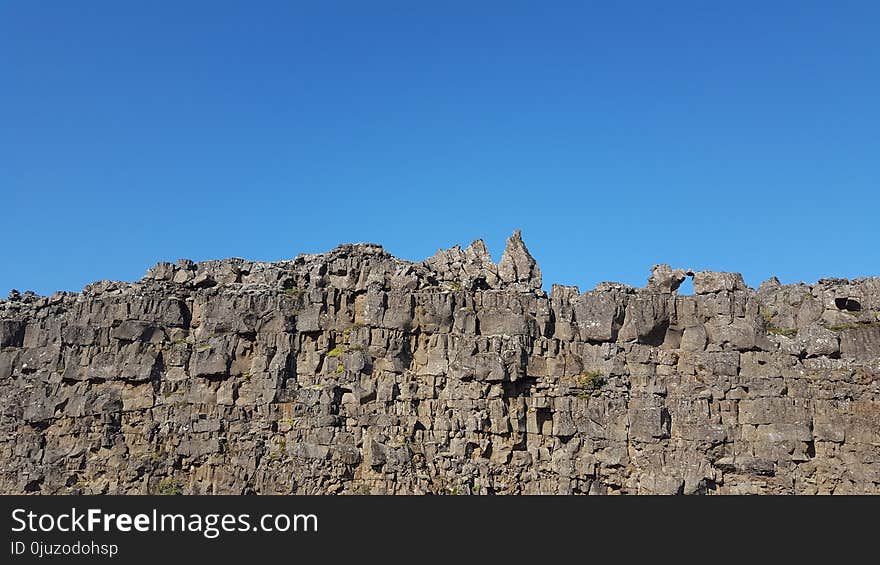 Sky, Rock, Badlands, Wall