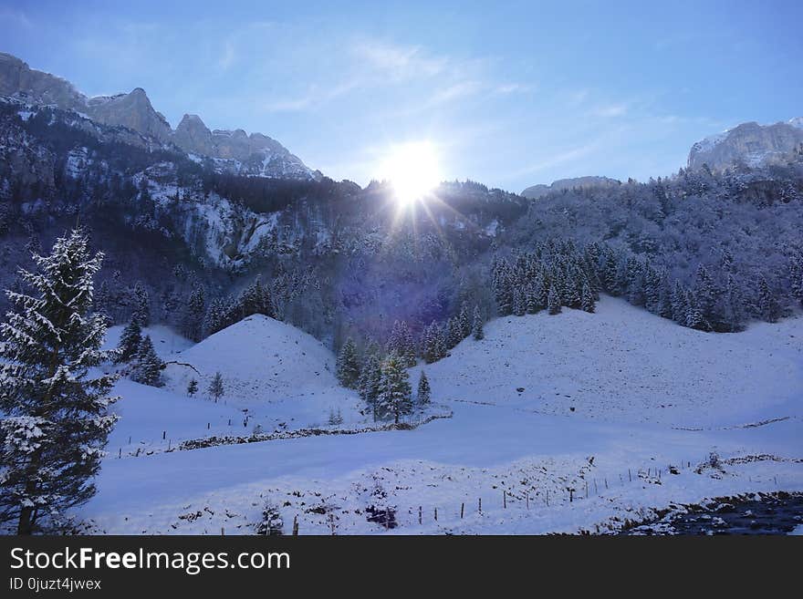 Winter, Snow, Sky, Mountainous Landforms