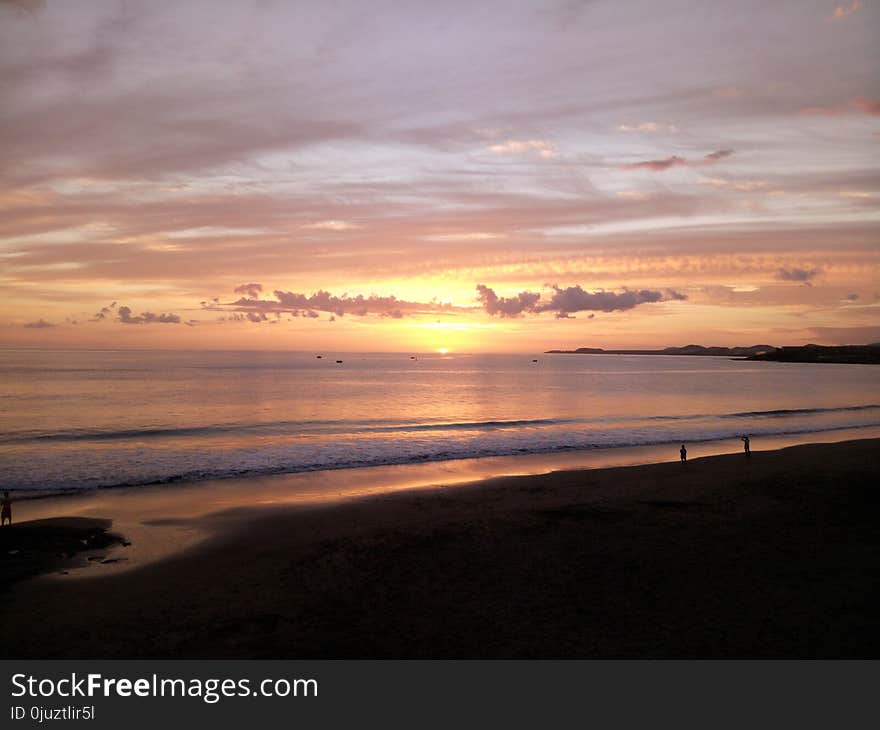 Horizon, Sky, Sea, Sunset