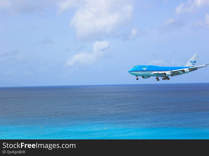 White and Blue Passenger Plane