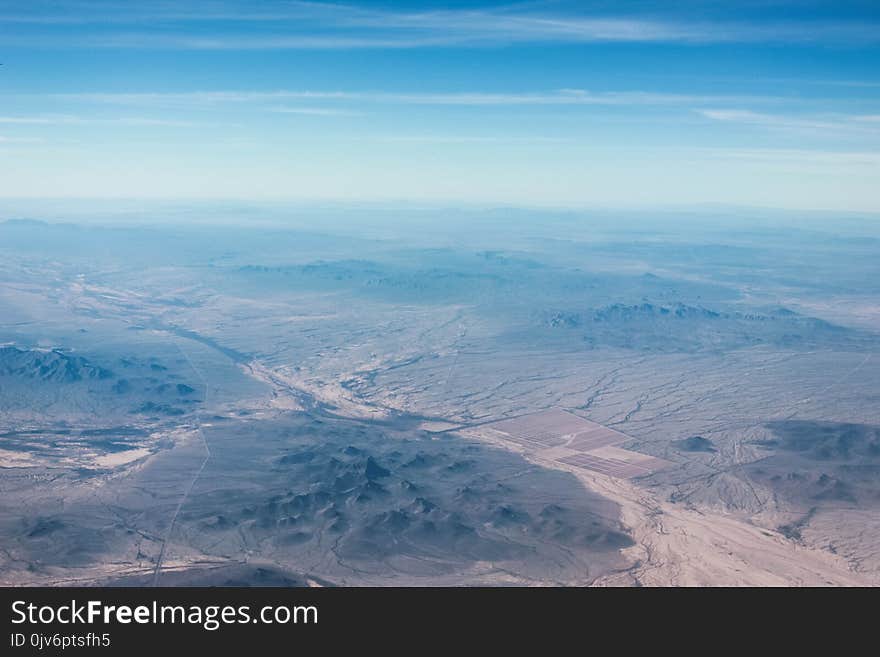 Aerial Photography of Mountains and River