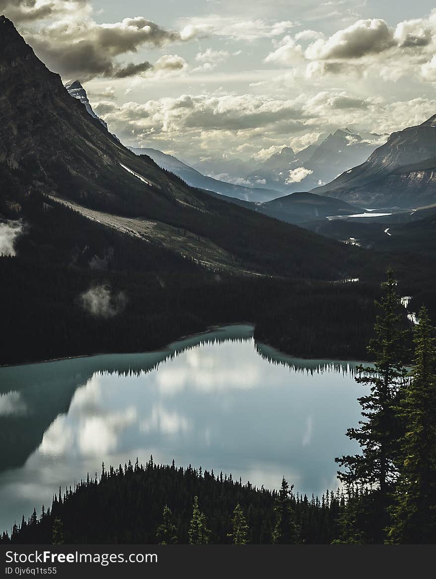 Lake Surrounded With Mountains