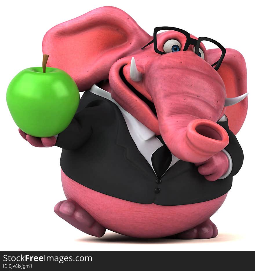 Pink elephant - 3D Illustration