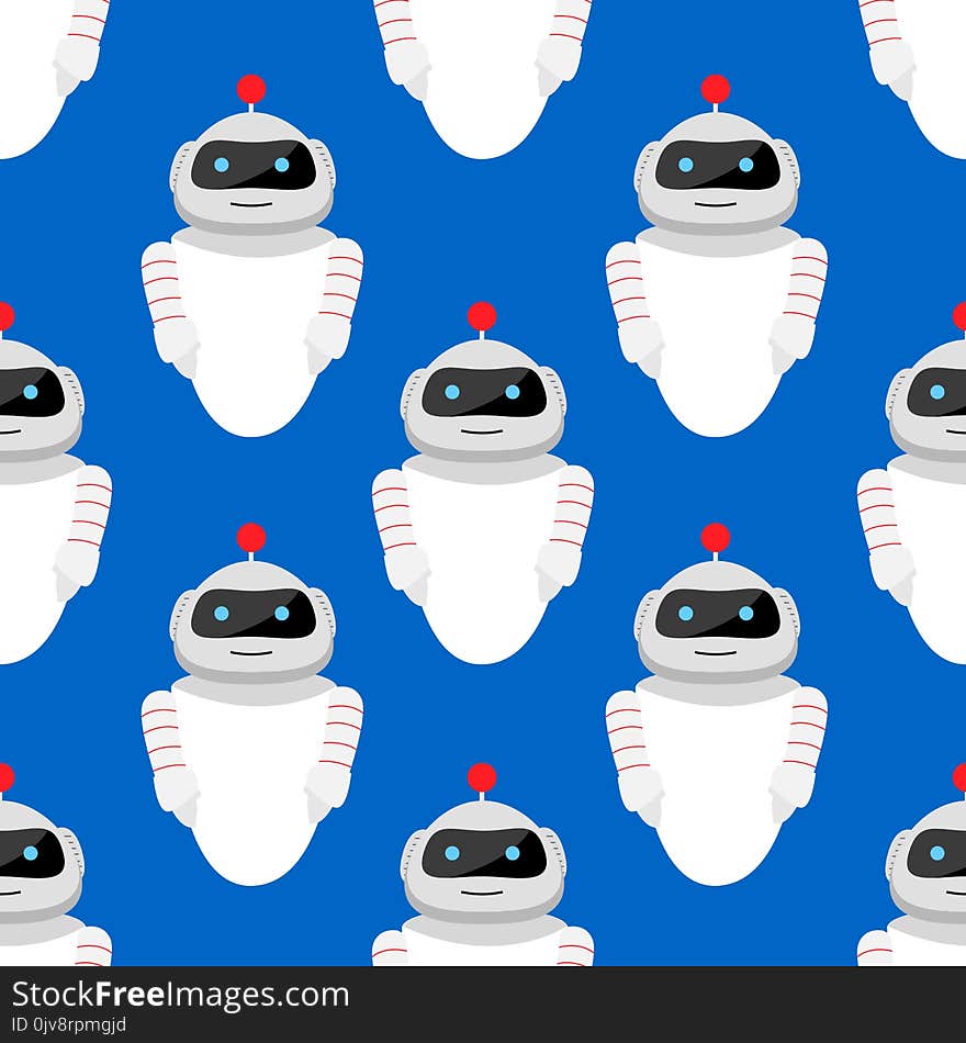 Seamless Pattern With Robot