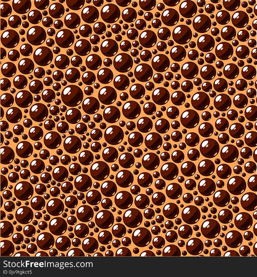 Seamless Texture Of Foam And Bubbles On The Surface Of Coffee