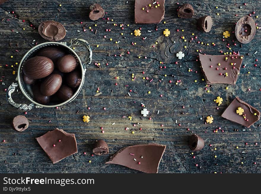 Easter Composition With Chocolate