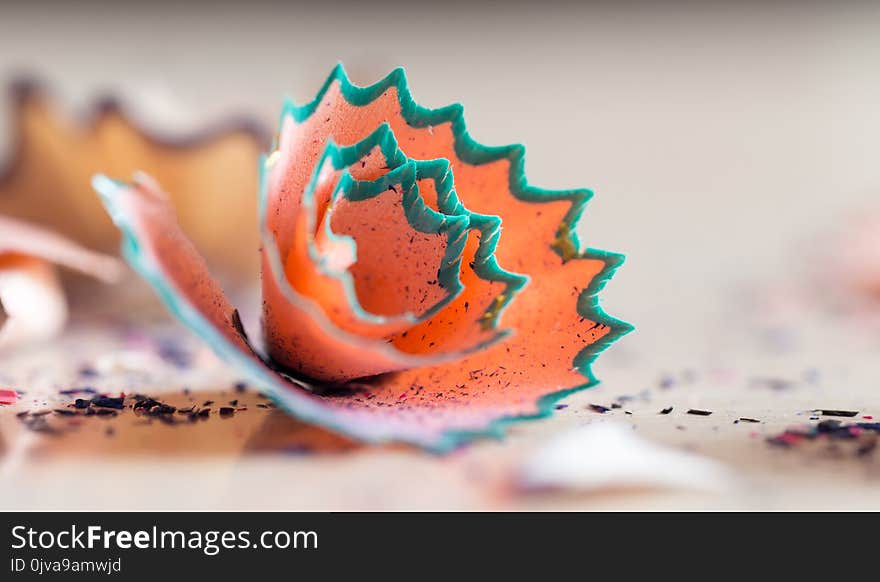 Debris from a pencil. macro