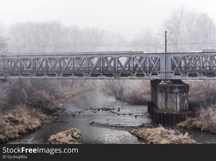 Bridge, Transport, Water, Track