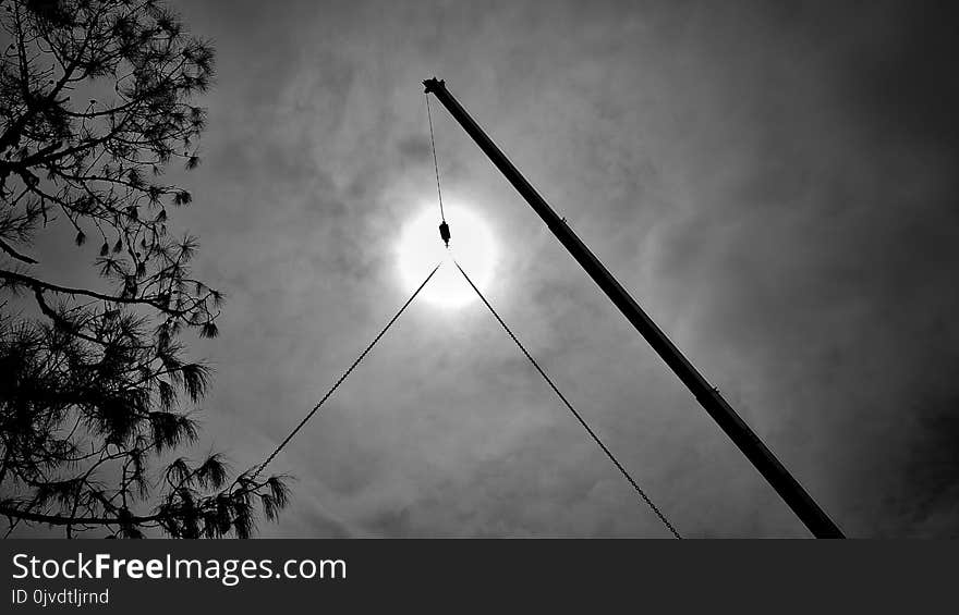 Sky, Cloud, Black, Black And White