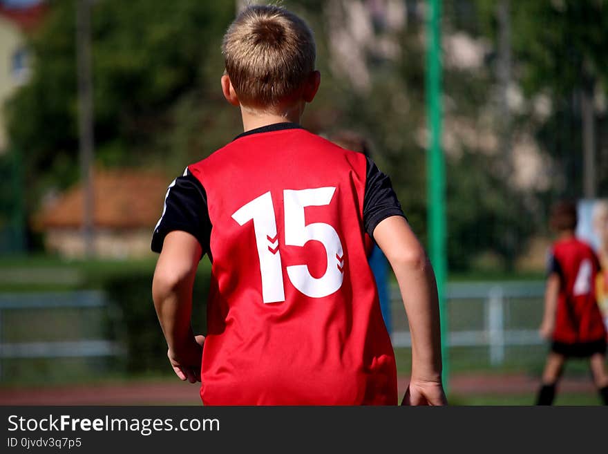 Red, Sports, Football Player, Team Sport