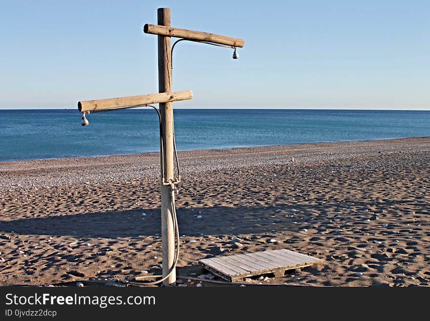 Sea, Sky, Cross, Shore