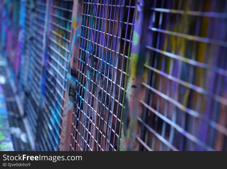 Blue, Cage, Purple, Net