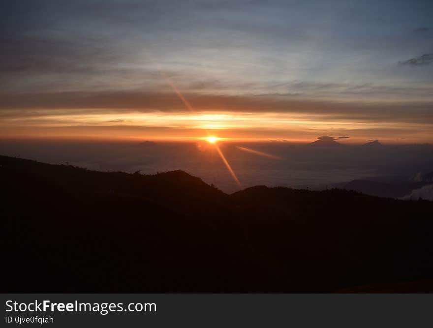 Sky, Sunrise, Horizon, Afterglow