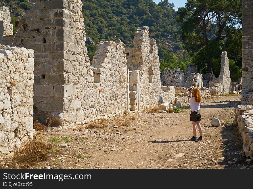 Ruins, Wall, Ancient History, Archaeological Site