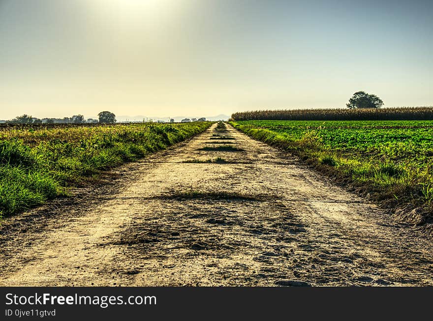 Sky, Road, Field, Infrastructure