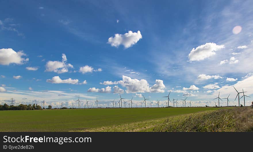 Sky, Grassland, Cloud, Field