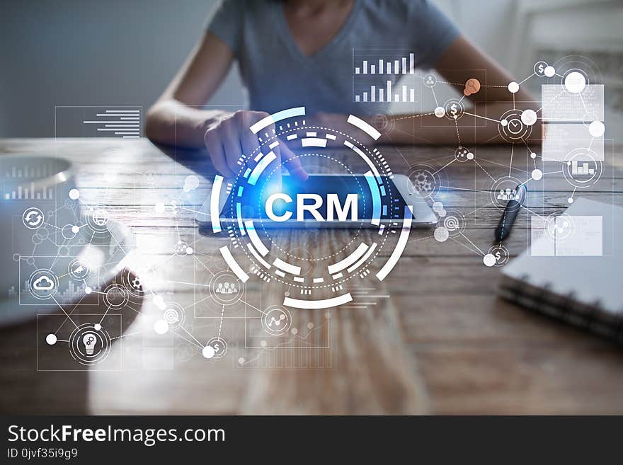 CRM. Customer relationship management concept. Customer service and relationship.